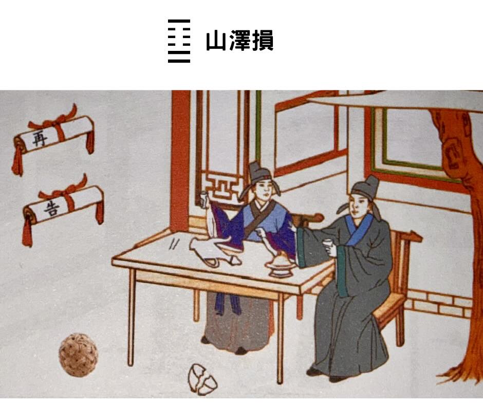 易經八卦占卜 外掛艮卦＋內卦兌卦＝山澤損卦